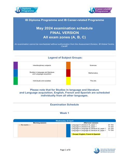 May 2024 examination schedule FINAL VERSION All exam .